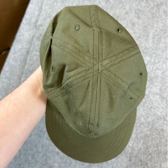 Vintage 60s Vietnam War USA Military Hot Weather Fitted Cap Mens Green Size 7 - Picture 4 of 8
